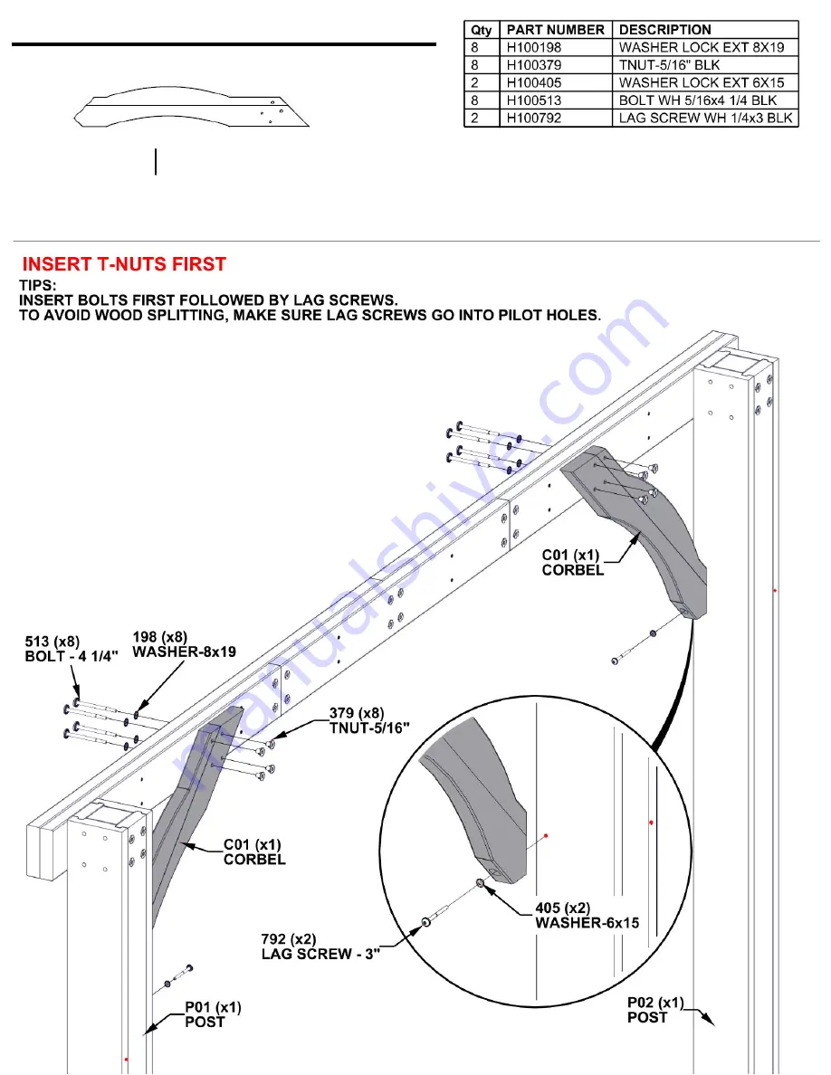 Backyard Discovery Barrington 2206052 Assembly Instructions Manual Download Page 22