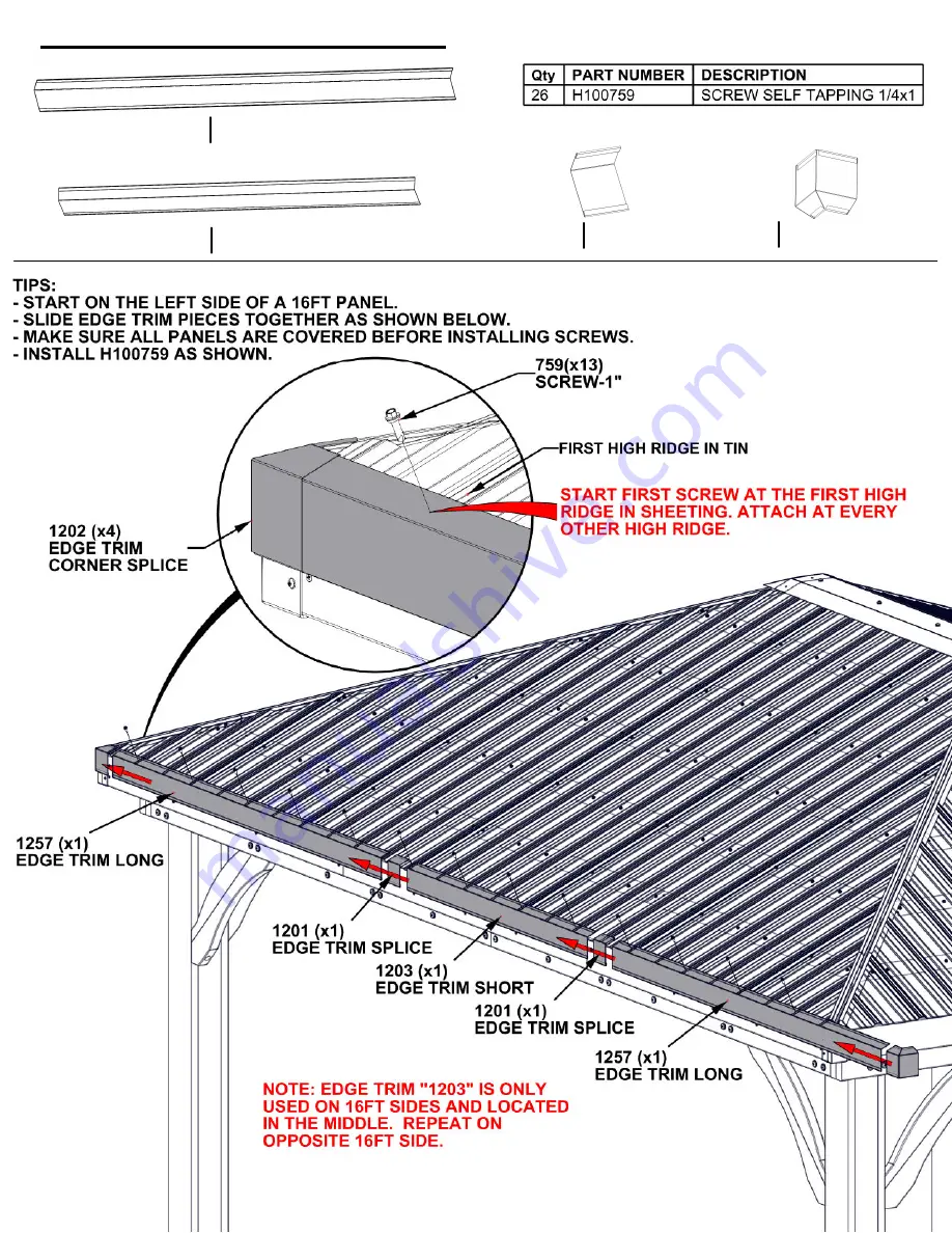 Backyard Discovery Barrington 2206052 Assembly Instructions Manual Download Page 73