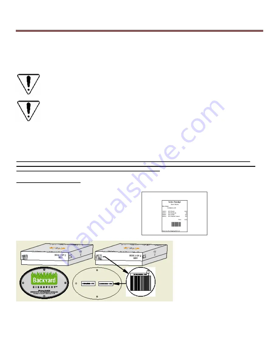 Backyard Discovery PROVIDENCE 40112 Owner'S Manual Download Page 3