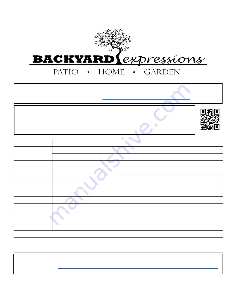 Backyard 911213 Assembly Instructions Download Page 4