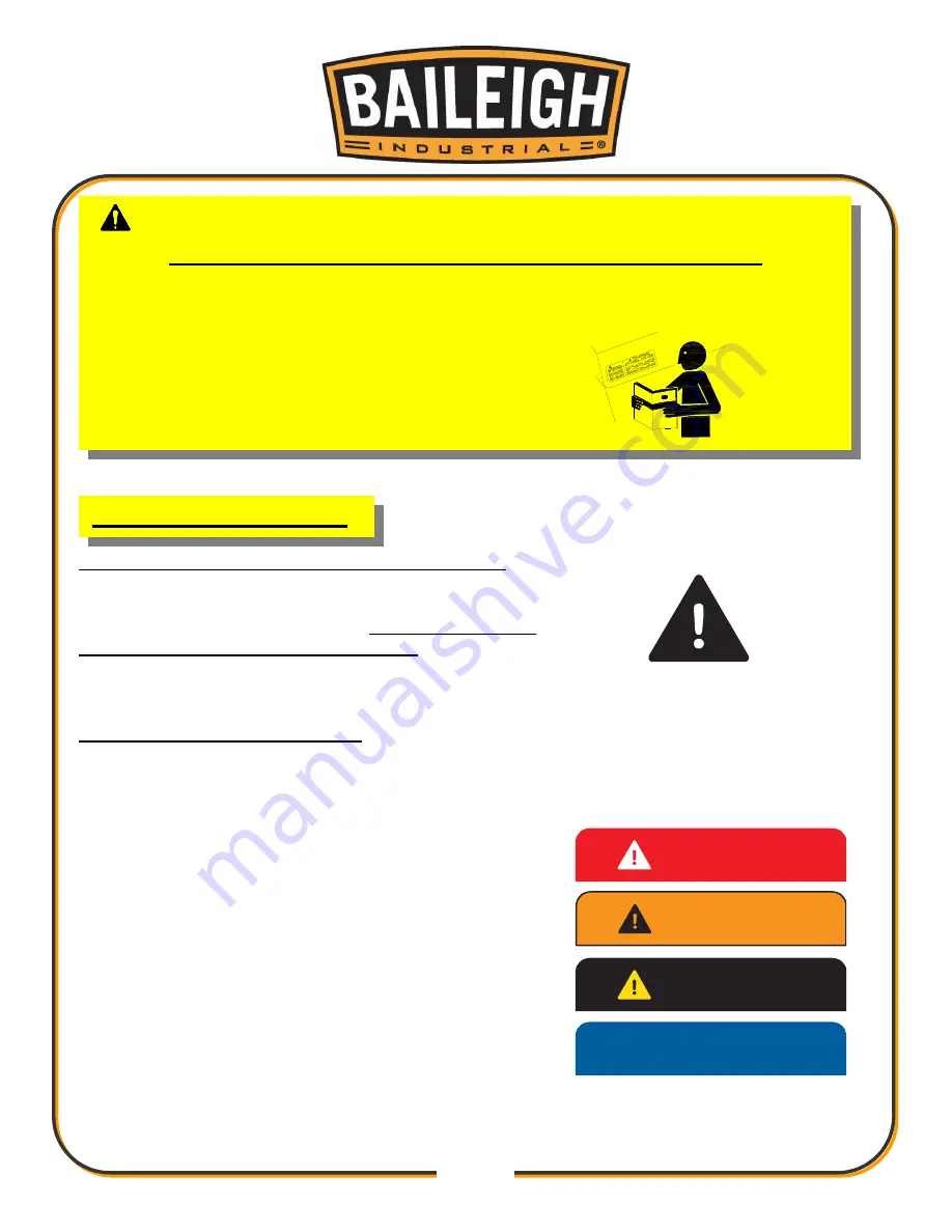 Baileigh CS-225M-V2 Operator'S Manual Download Page 6