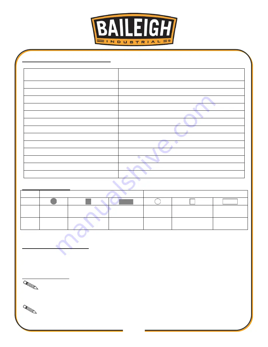 Baileigh CS-250EU Operator'S Manual Download Page 12