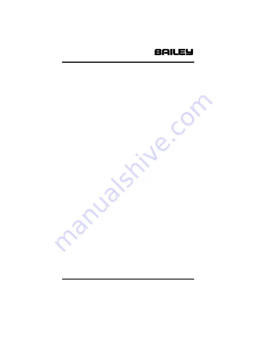 Bailey 9600 Series Product Manual Download Page 16