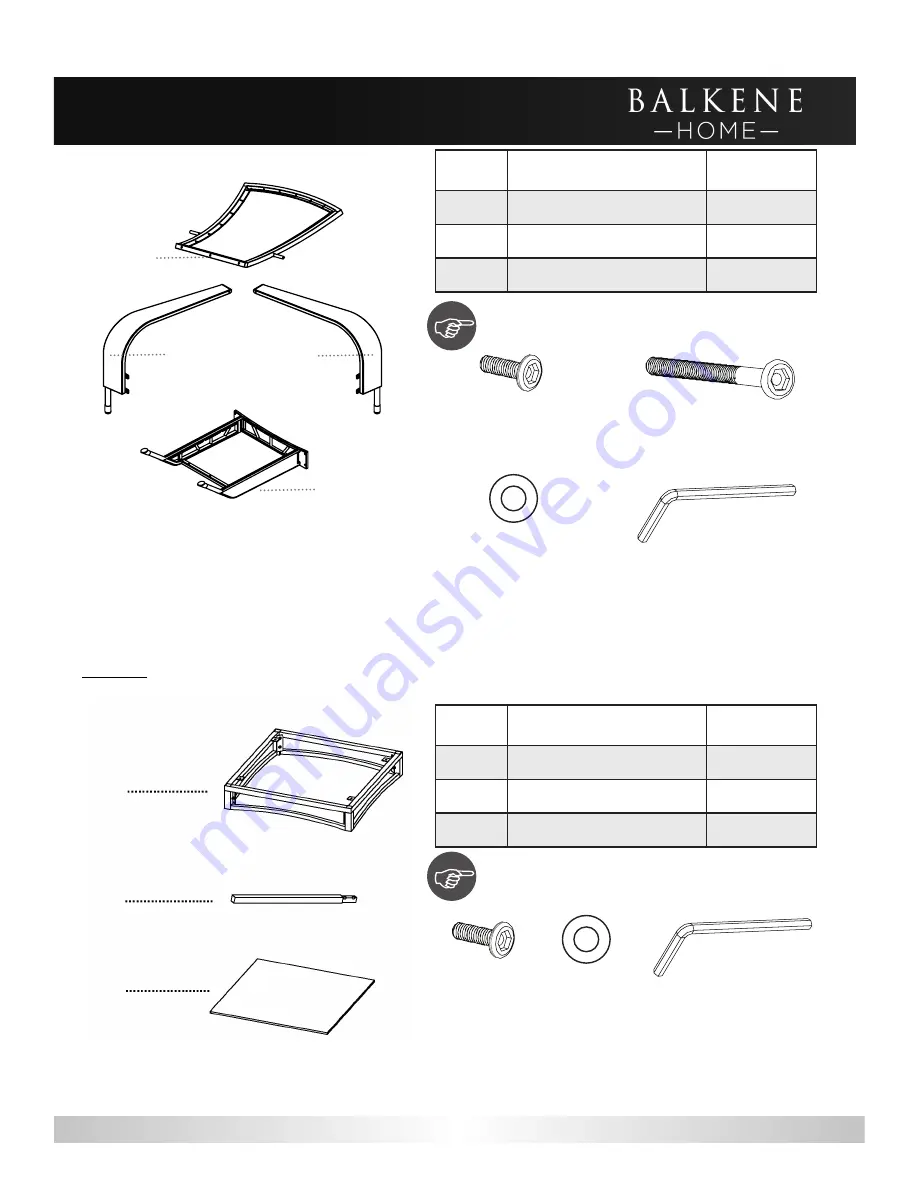 Balkene Home Coconino 62966 Instructions Manual Download Page 3