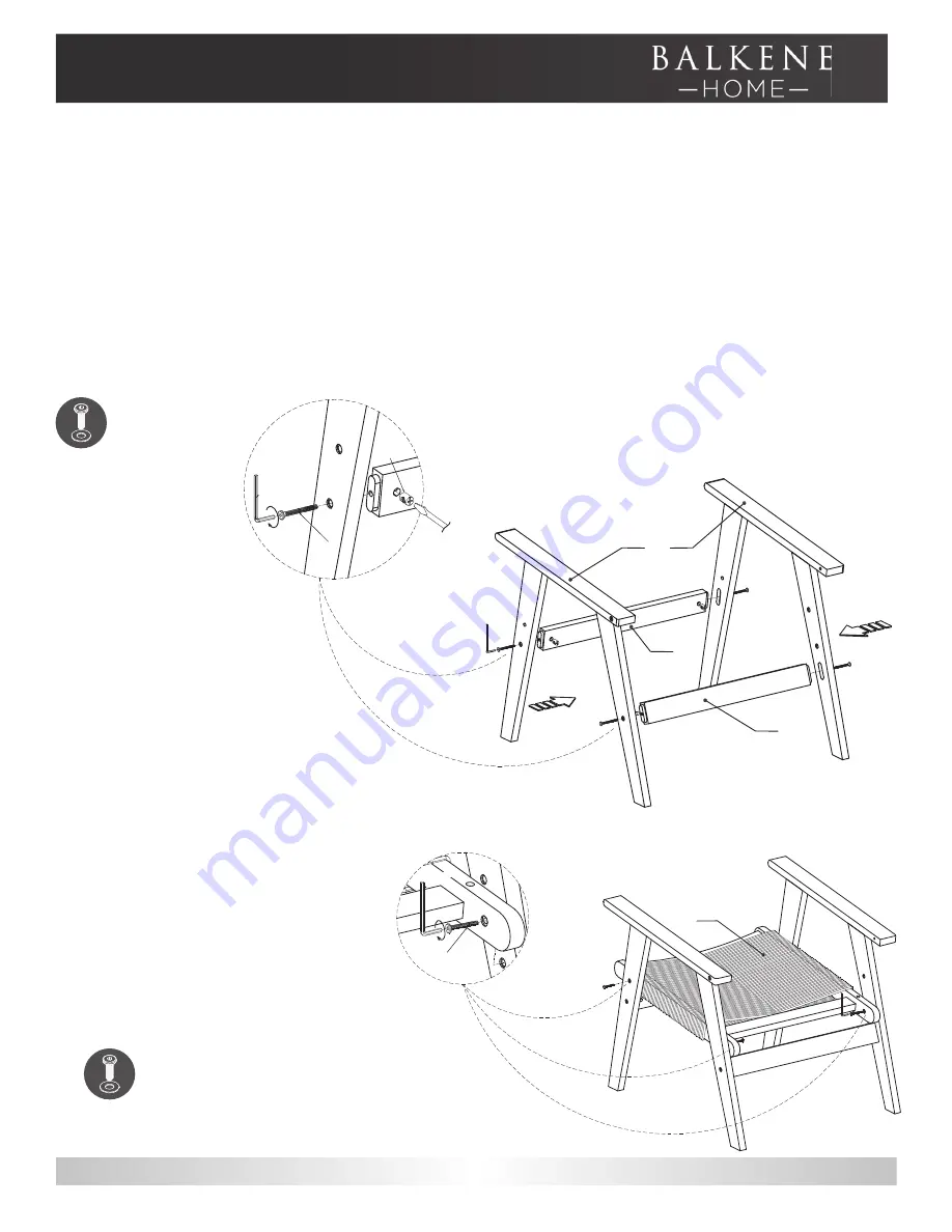 Balkene Home Kingsmen Armchair 63369 Manual Download Page 4