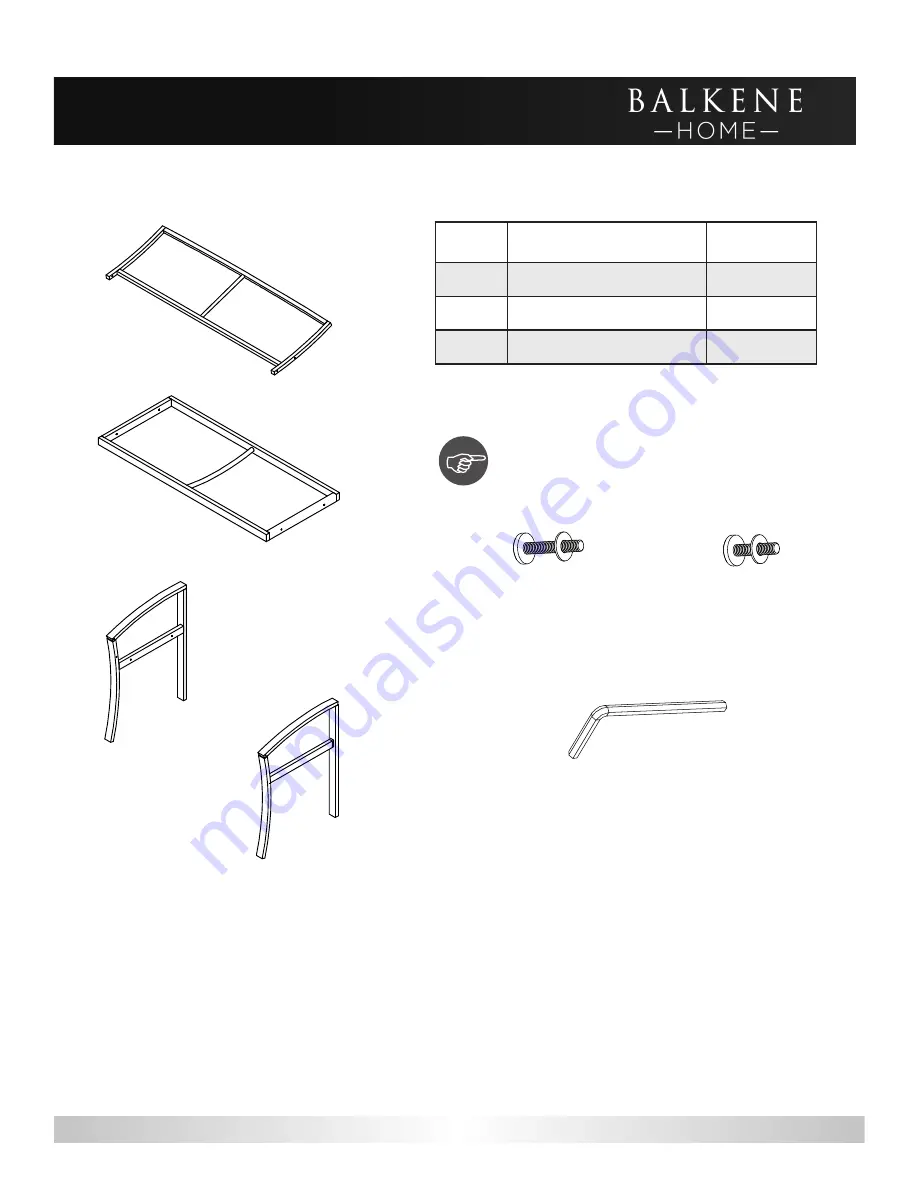 Balkene Home Miles Wicker Bench 63363 Instructions Download Page 3