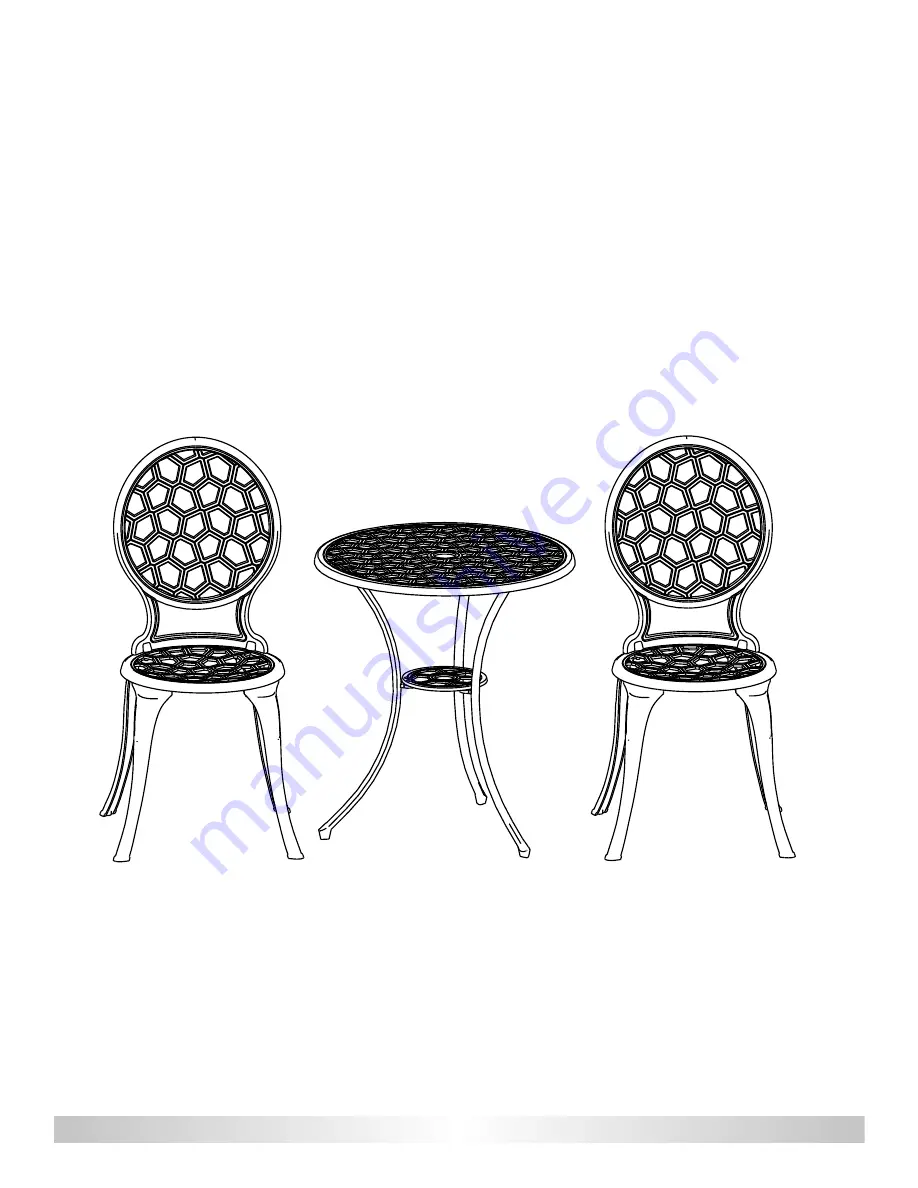 Balkene Home Vashon Aluminum Patio Bistro Set 63290 Assembly Instructions Manual Download Page 6