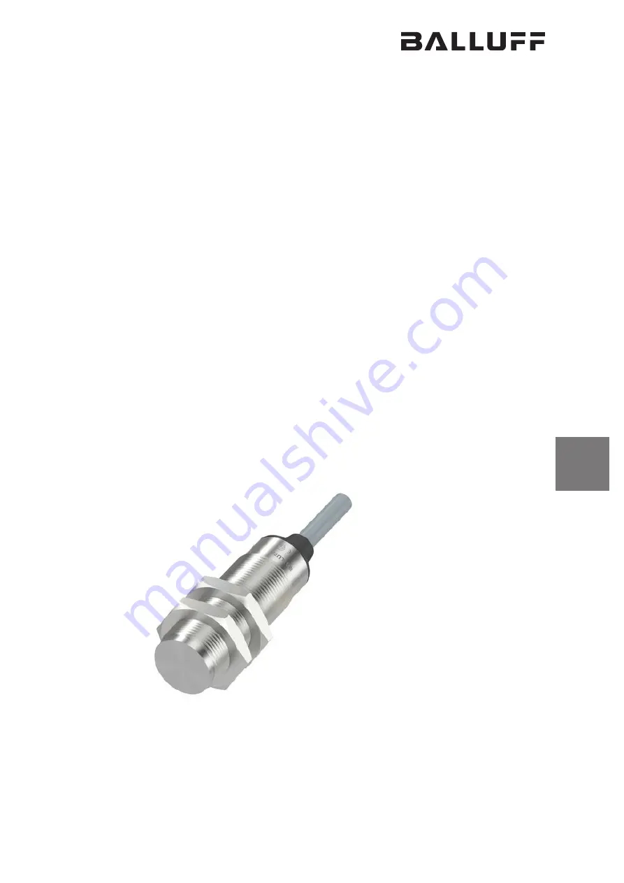 Balluff BES M18EG2-PSC50B-BV02-EXF User Manual Download Page 1