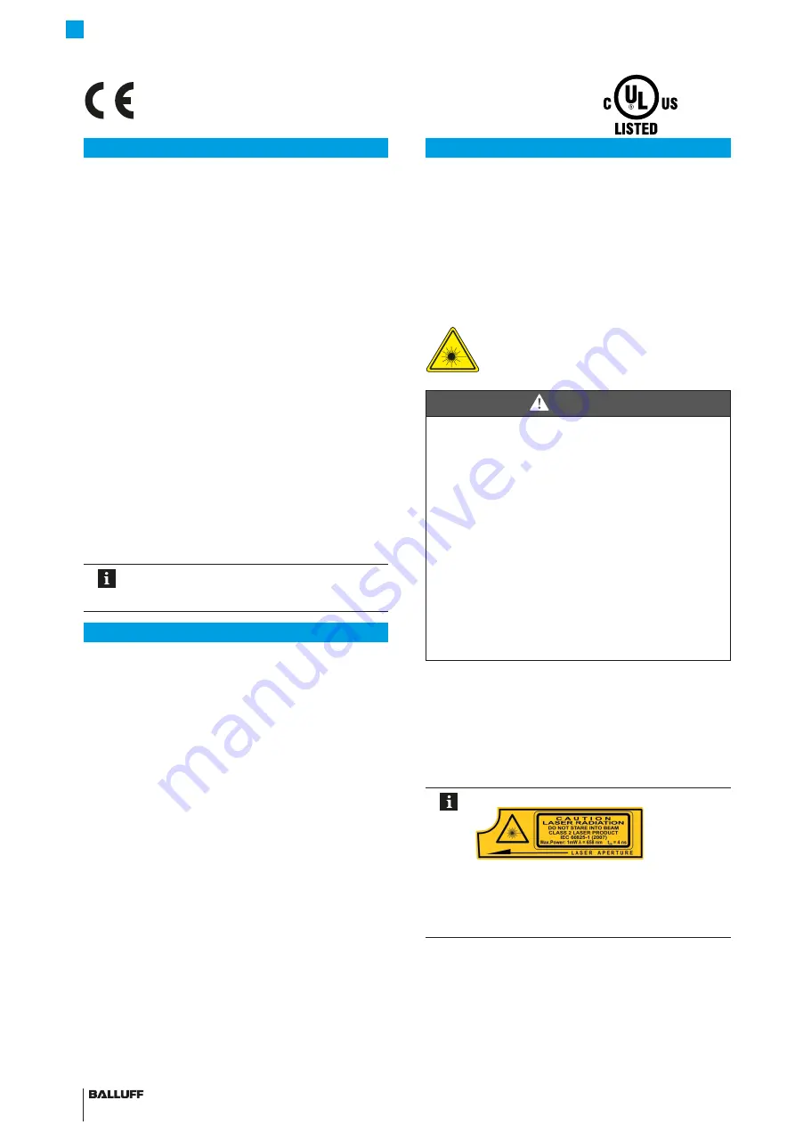 Balluff BOD 21M-LA01-S92 User Manual Download Page 6