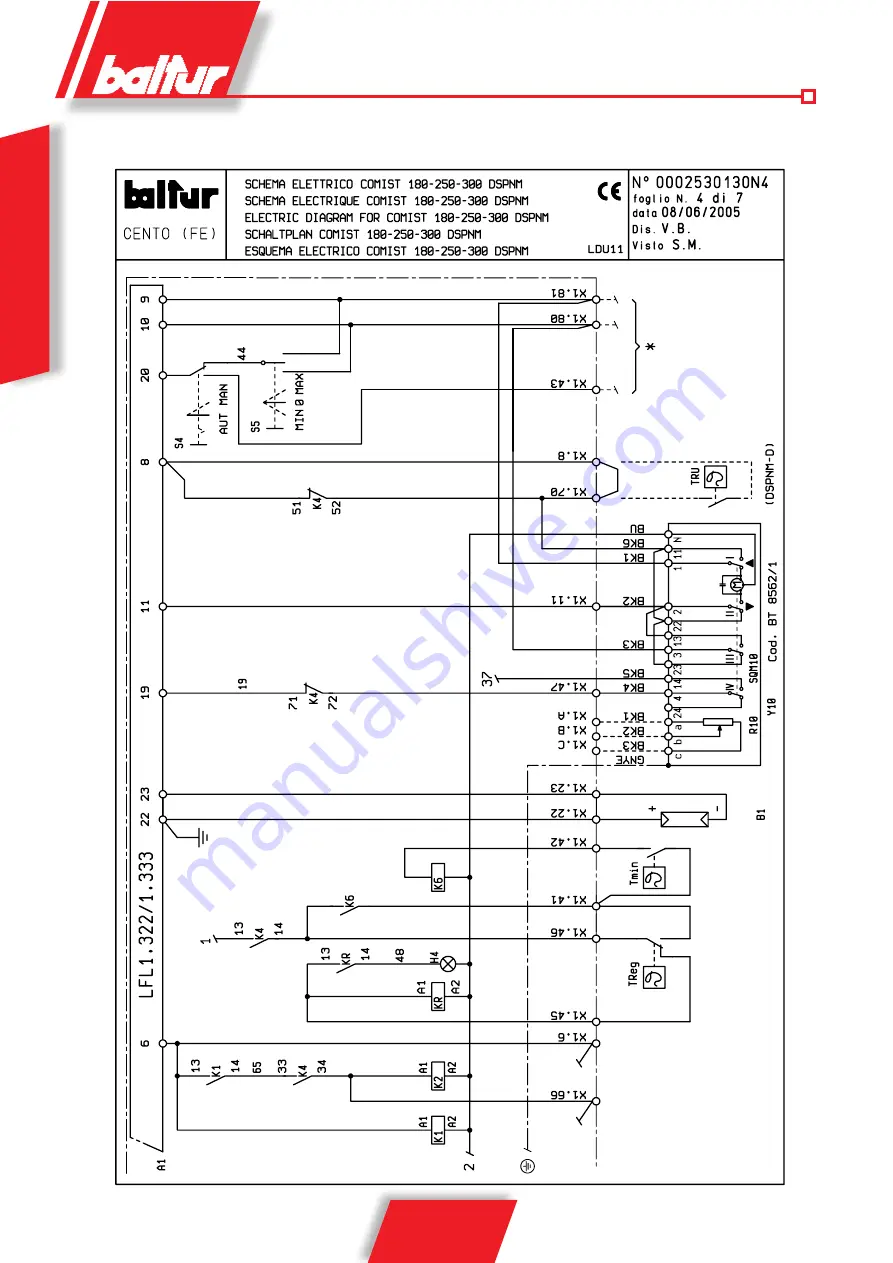 baltur COMIST 180 DSPNM Скачать руководство пользователя страница 44