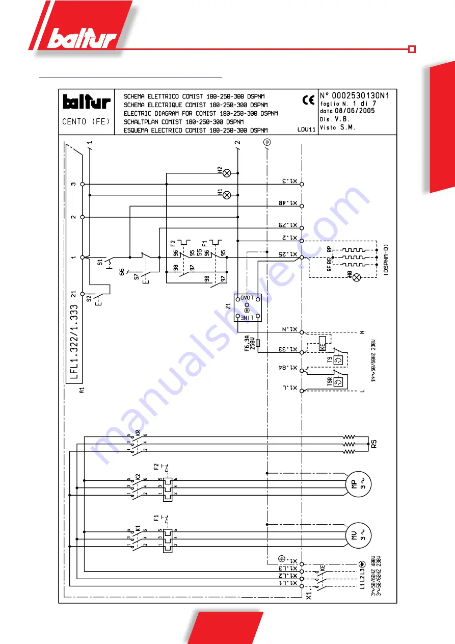 baltur COMIST 180 DSPNM User Instruction Manual Download Page 129