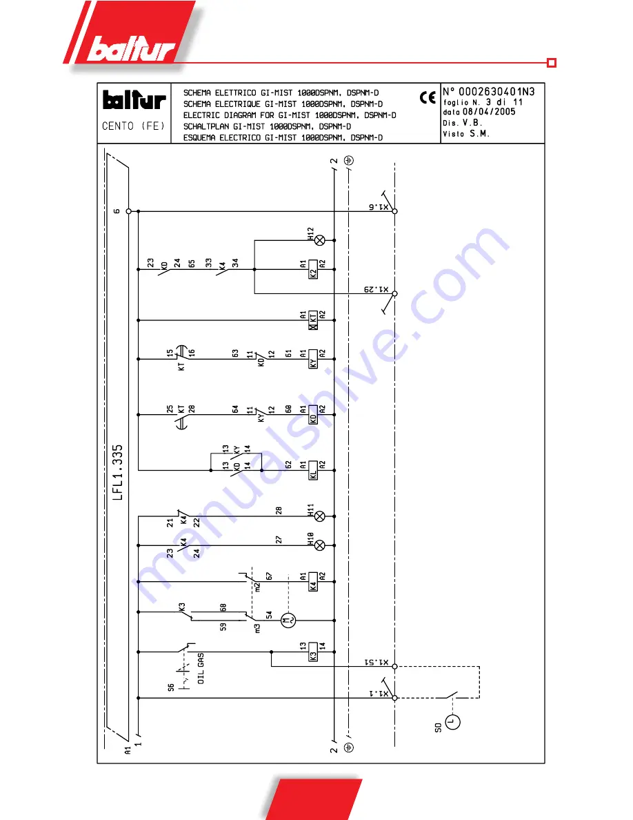 baltur GI MIST 1000 DSPNM-D Скачать руководство пользователя страница 38