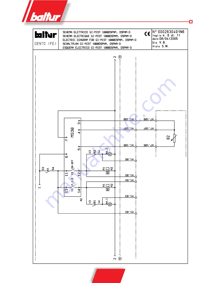 baltur GI MIST 1000 DSPNM-D Instructions For Use Manual Download Page 41