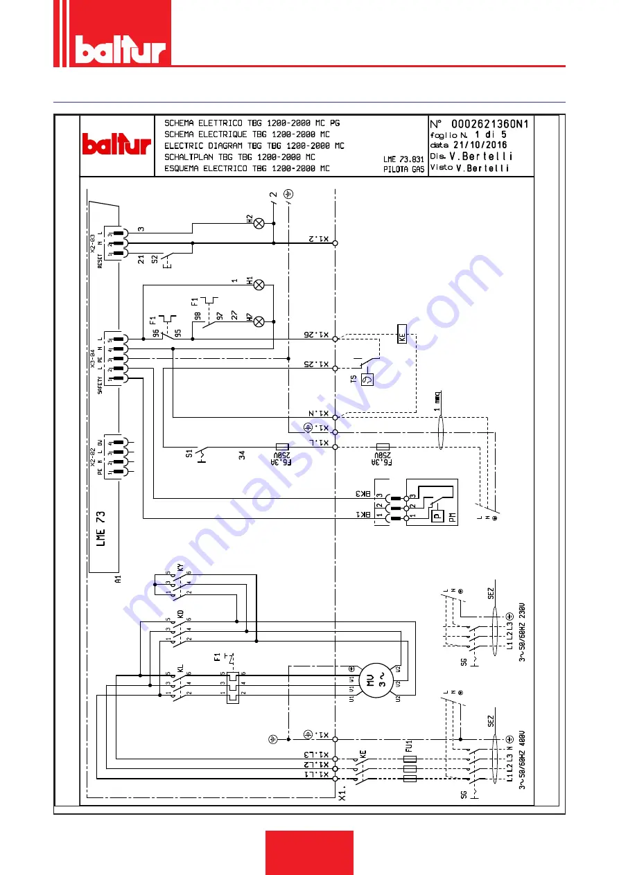 baltur TBG 1600 MC Installation, Use And Maintenance Instruction Manual Download Page 33