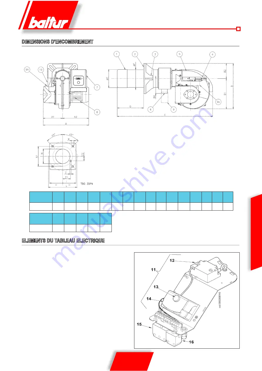 baltur TBG 35 PN Instructions For Use Manual Download Page 47