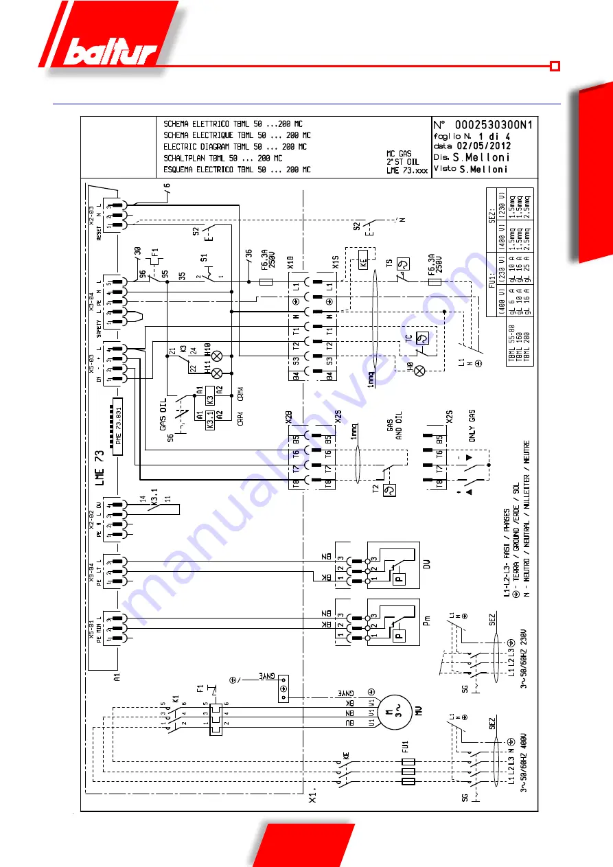 baltur TBML 120 MC Original Instructions Manual Download Page 101