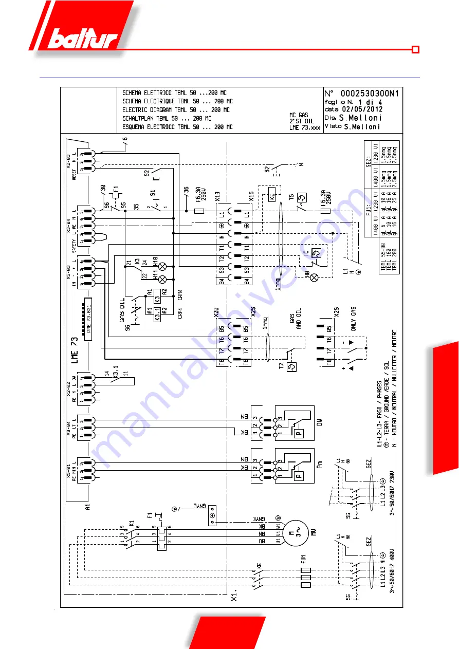 baltur TBML 120 MC Original Instructions Manual Download Page 203