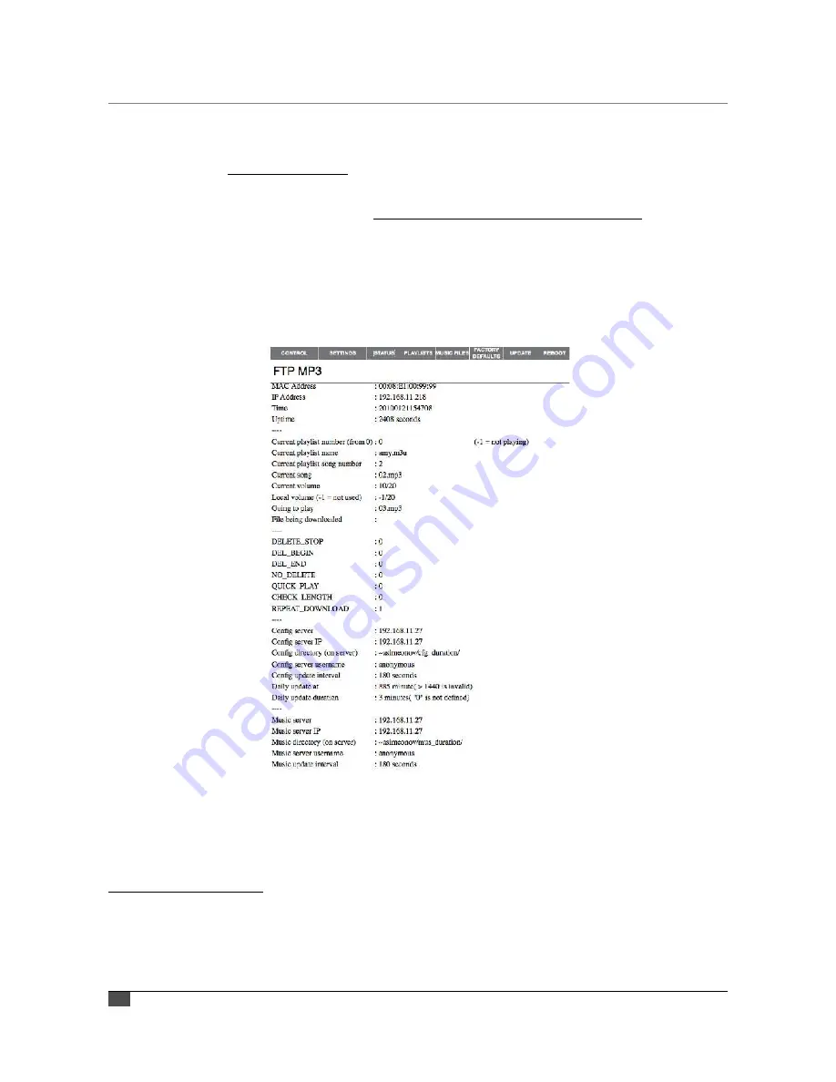 BARIX FTP MP3 Player User Manual Download Page 18