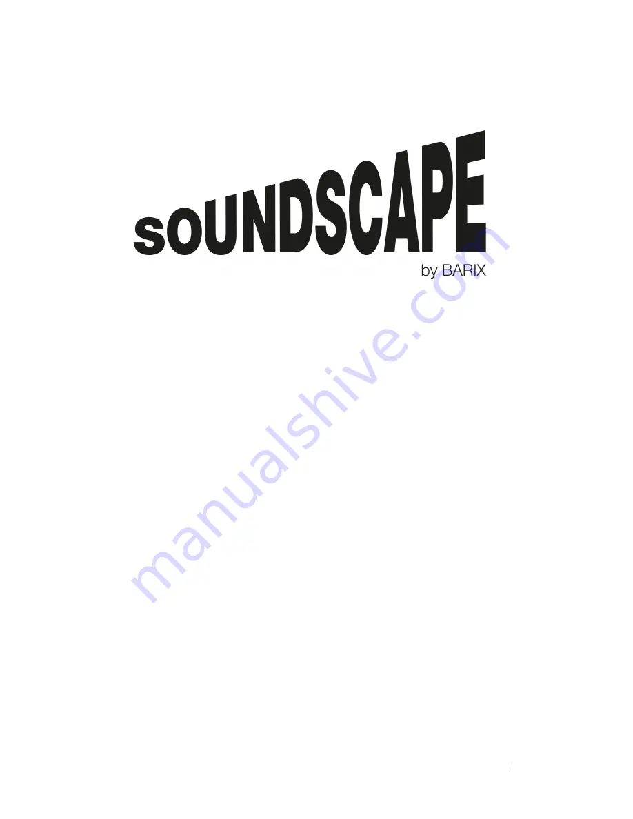 BARIX SoundScape User Manual Download Page 1