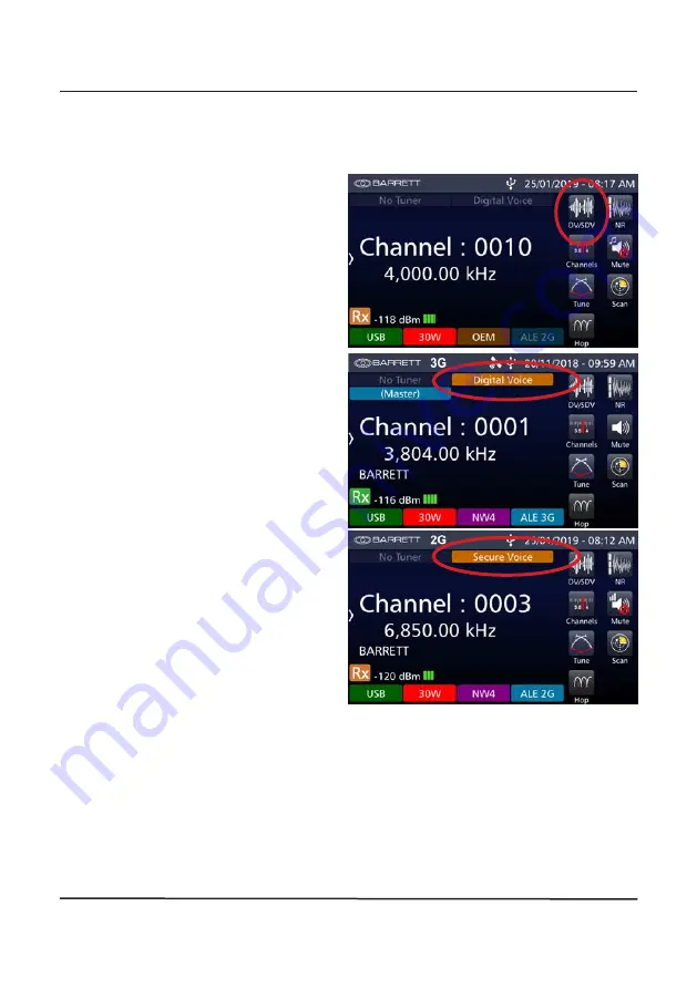 Barrett 4050 HF SDR Operating Manual Download Page 27