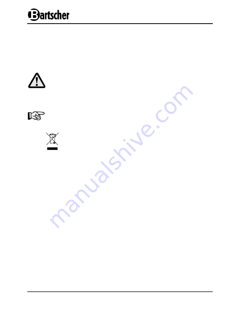 Bartscher 105.780 Instruction Manual Download Page 16