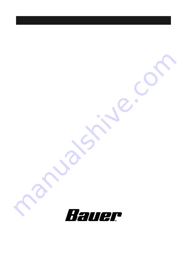 Bauer 1781C-B1 Owner'S Manual & Safety Instructions Download Page 12