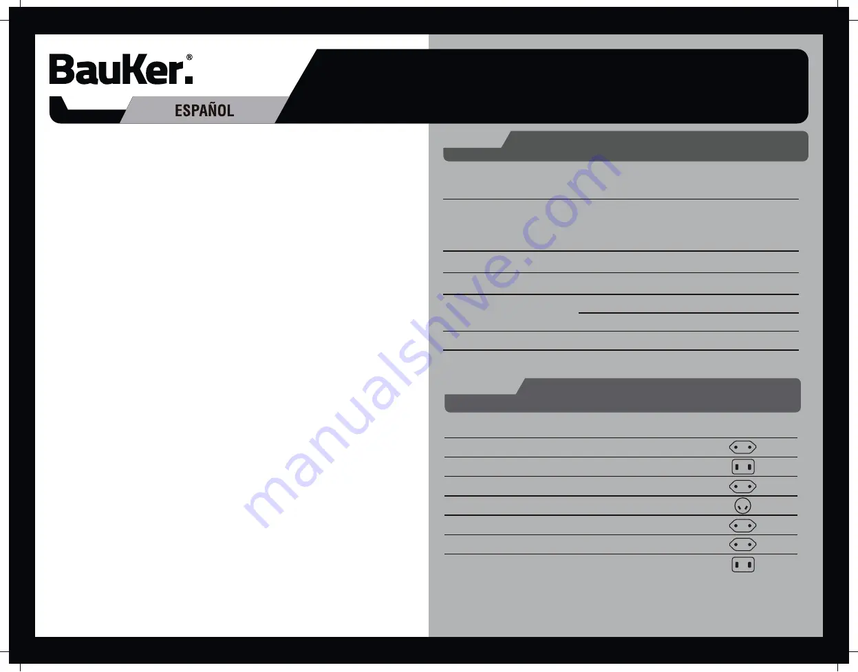 BAUKER EH300D Instruction Manual Download Page 2