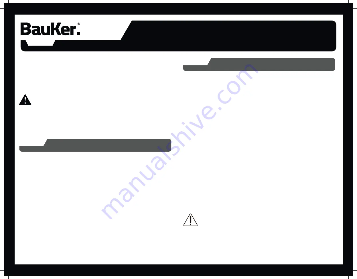 BAUKER EH300D Instruction Manual Download Page 4