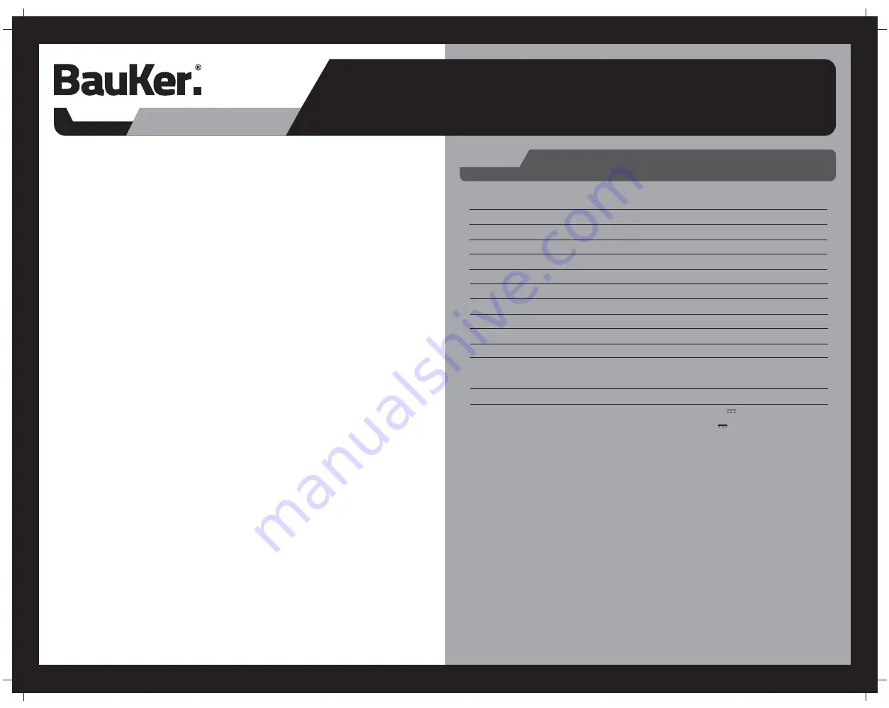 BAUKER YC-03 Instruction Manual Download Page 9