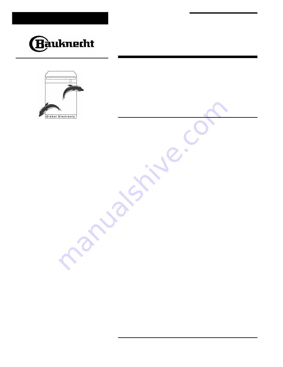 Bauknecht GSF 1351 BW-WS Service Manual Download Page 1