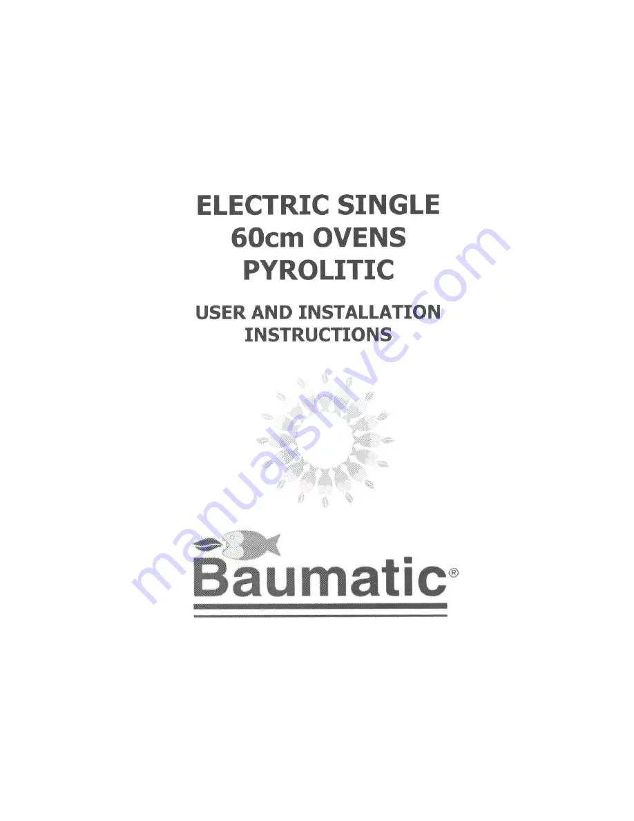 Baumatic AS14 User And Installation Instructions Manual Download Page 1