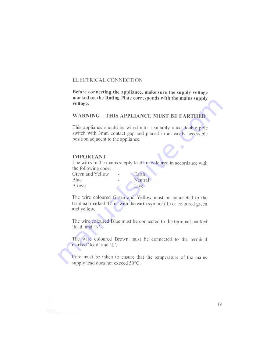 Baumatic AS14 User And Installation Instructions Manual Download Page 20