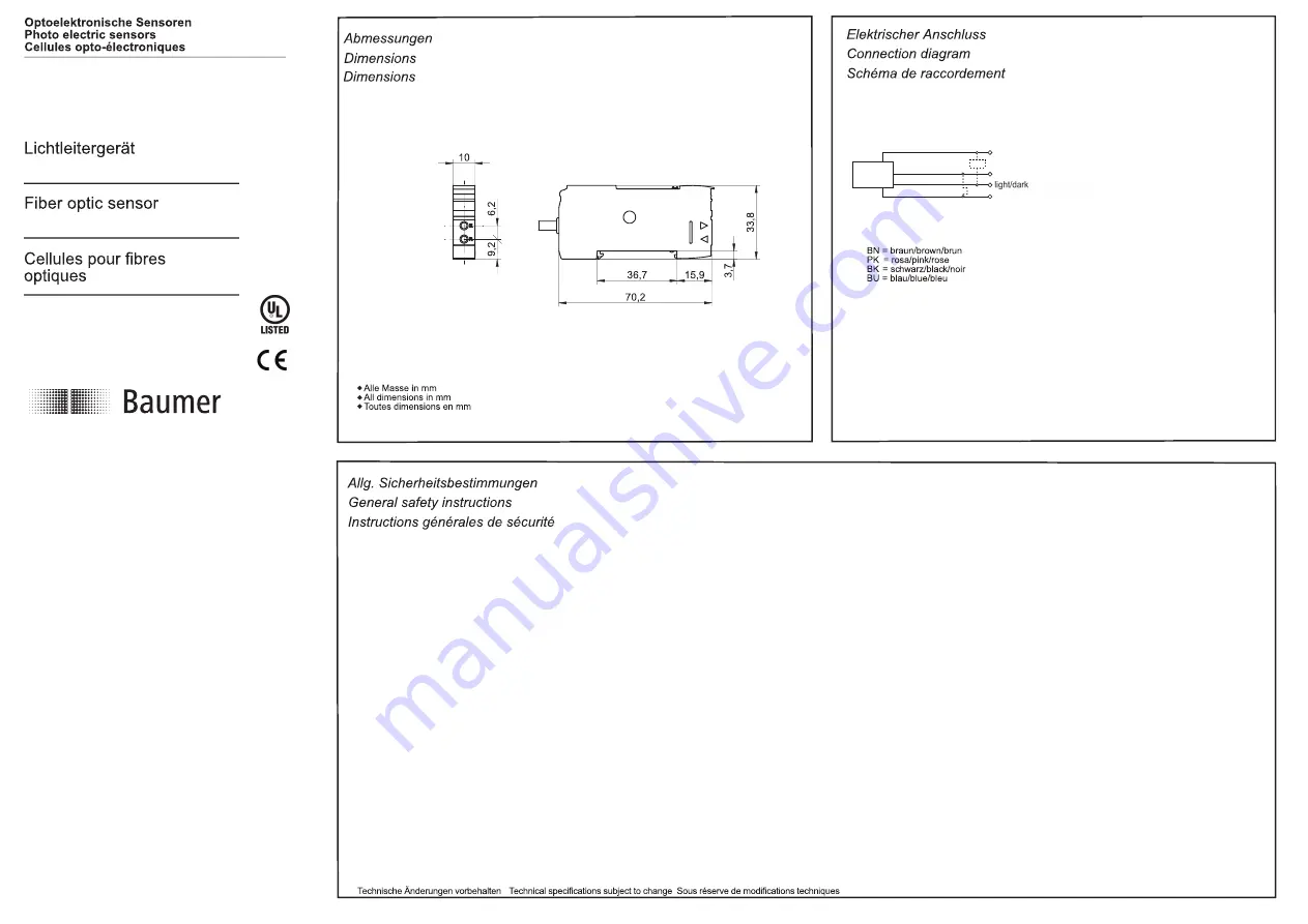 Baumer FVDK 10N66ZR Manual Download Page 1