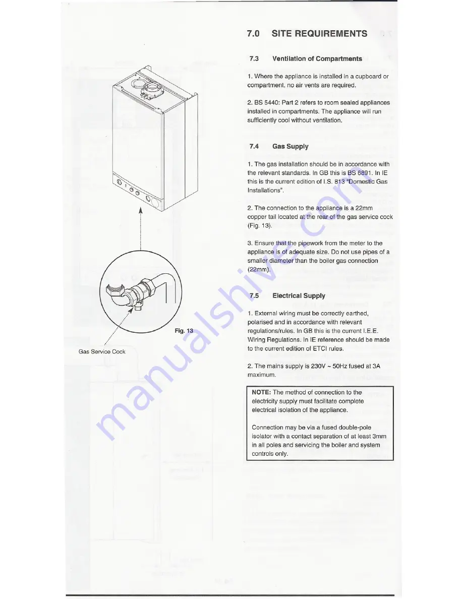 Baxi Potterton Gold Combi 24 HE Installation & Service Instructions Manual Download Page 15