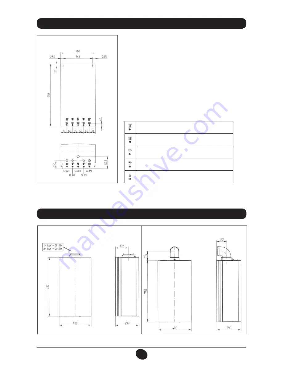 Baxi Mainfour 24-24F Operating And Installation Instructions Download Page 108