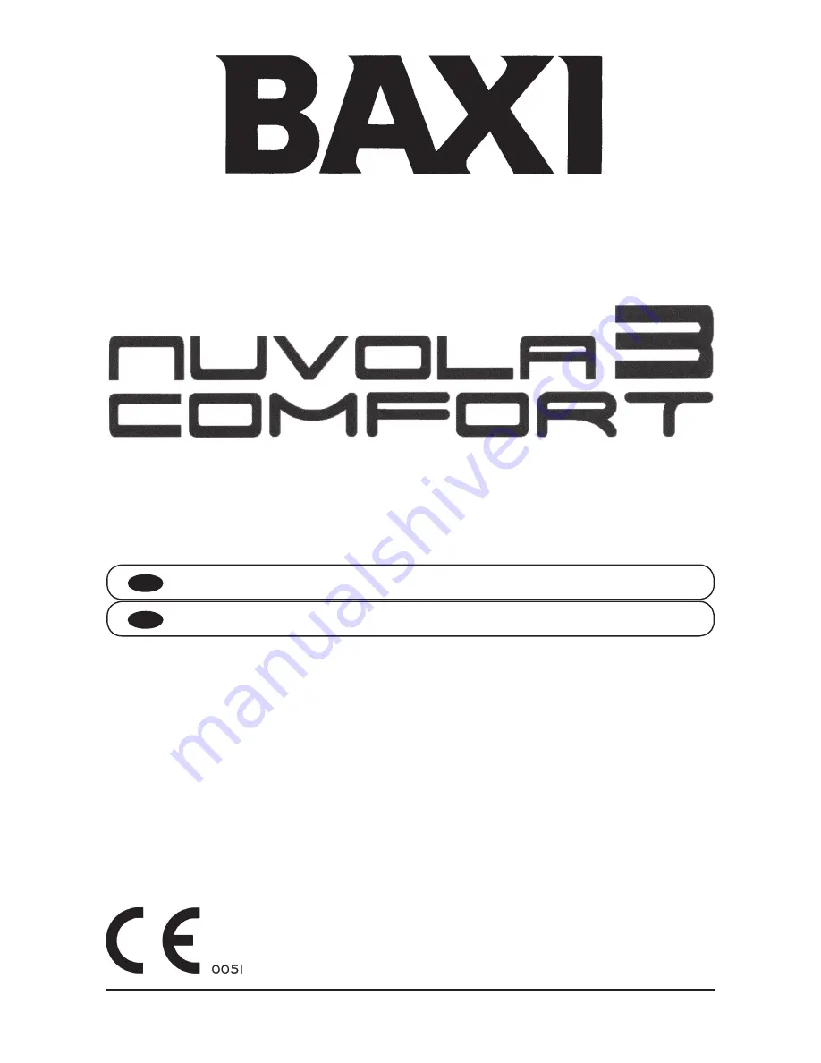 Baxi nuvola3 comfort Instruction Manual For Users And Fitters Download Page 1