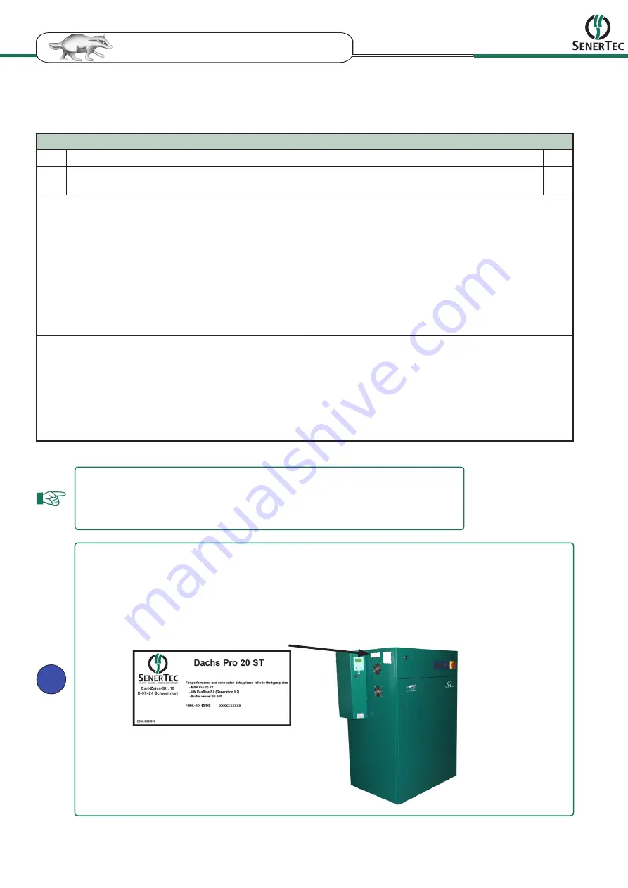 Baxi Senertec Dachs Pro 20 ST Assembly And Operation Manual Download Page 93