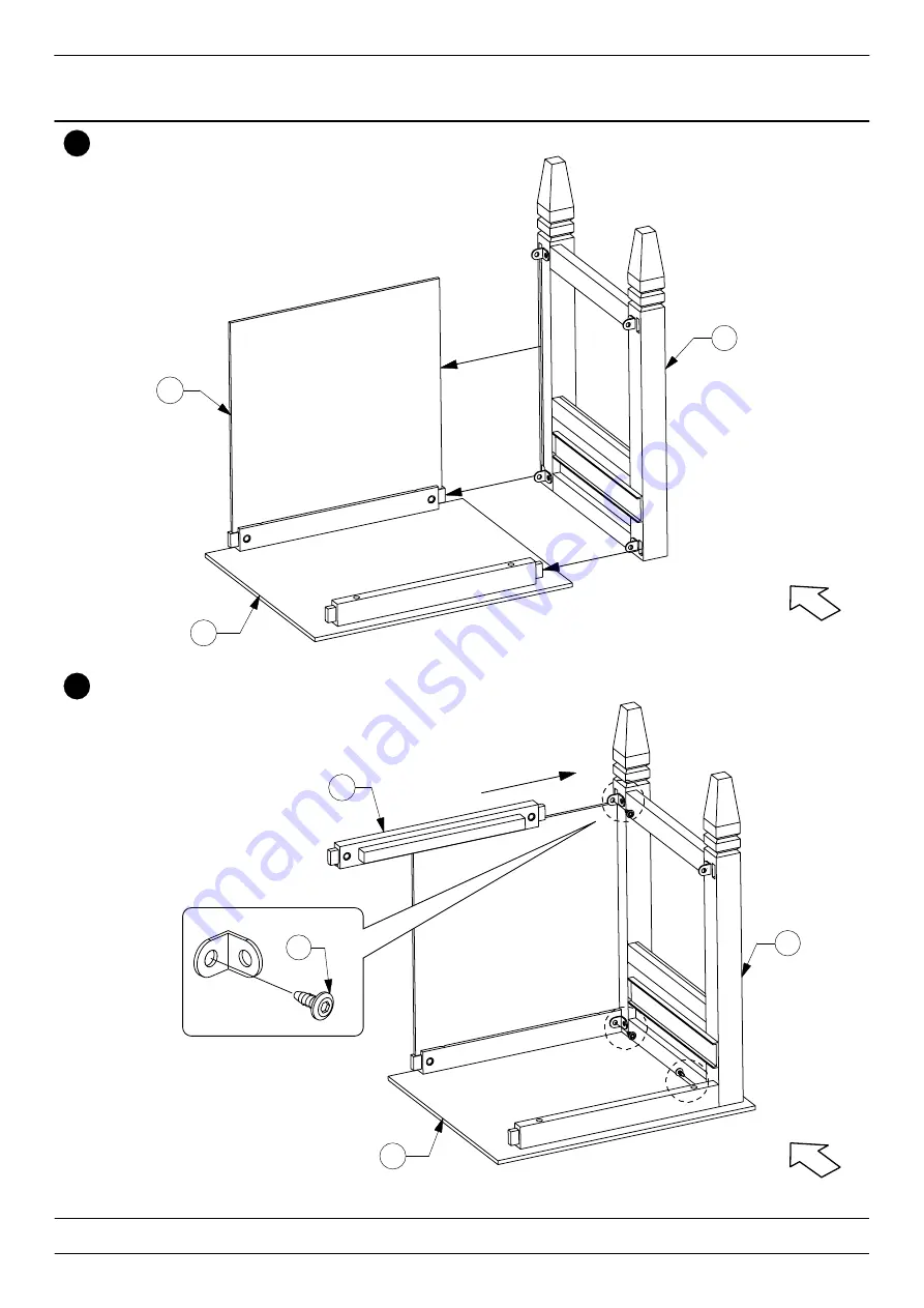 Baxton Studio 0038 Nightstand Assembly Instructions Manual Download Page 4