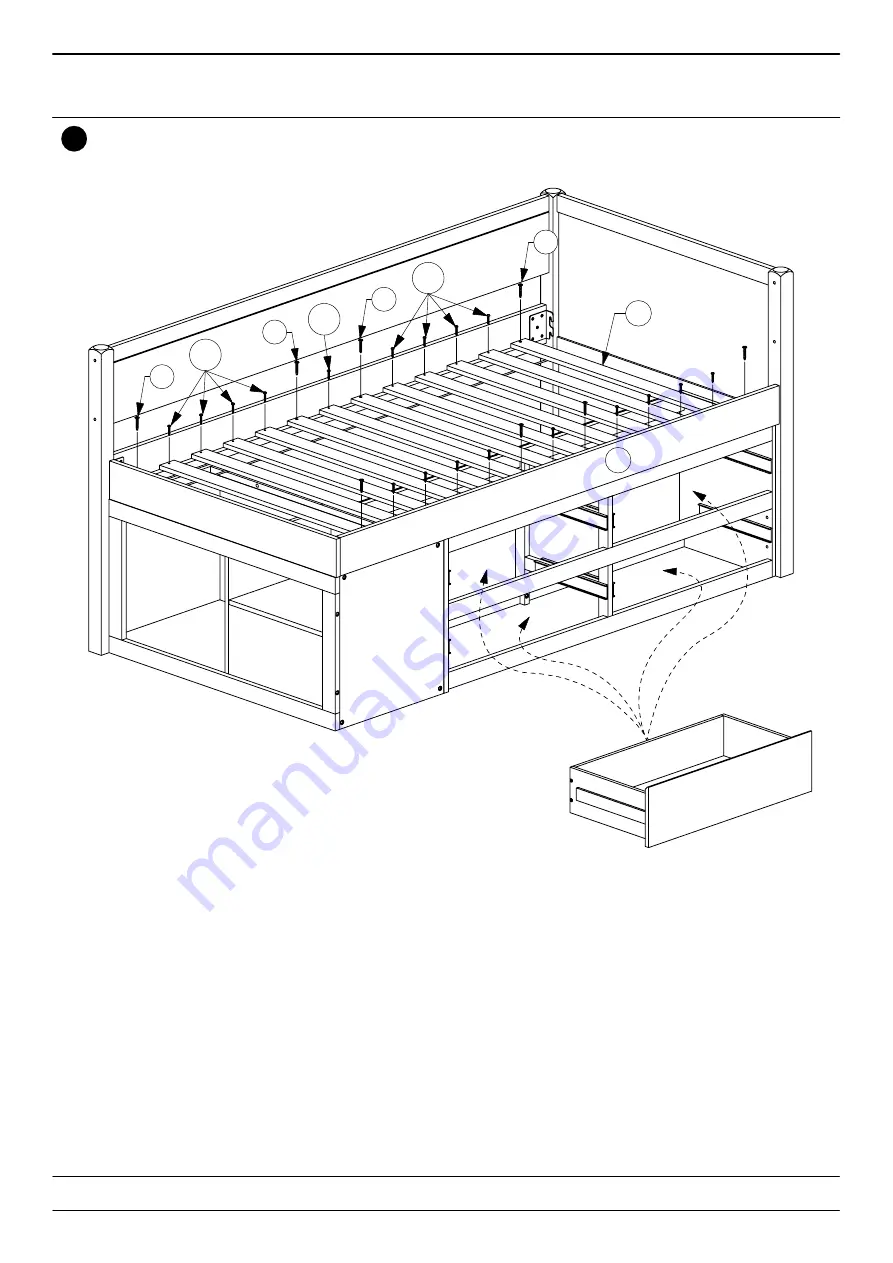 Baxton Studio 0042 Twin Captain's Bed Assembly Instructions Manual Download Page 13