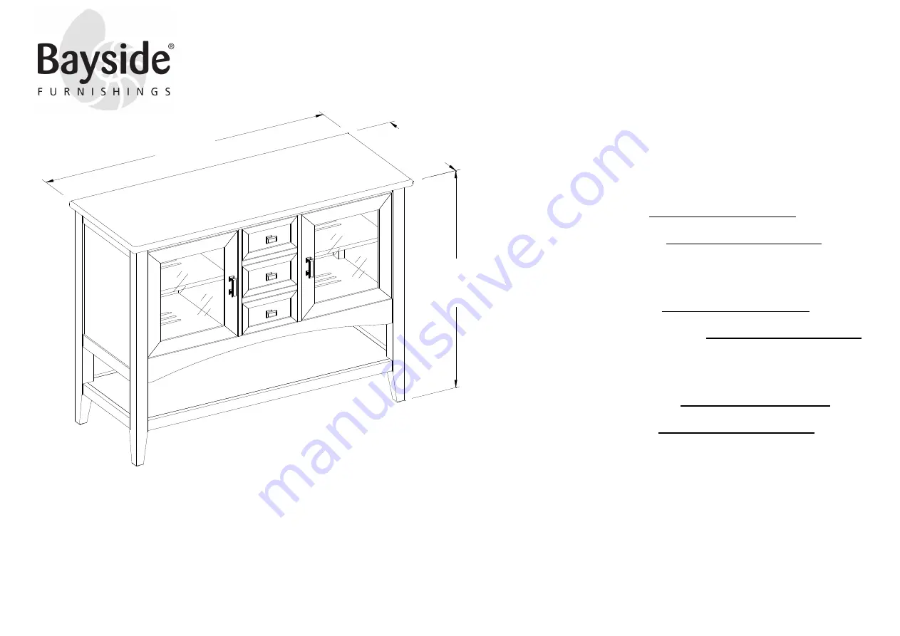 Bayside Furnishings 1074649 Quick Start Manual Download Page 1