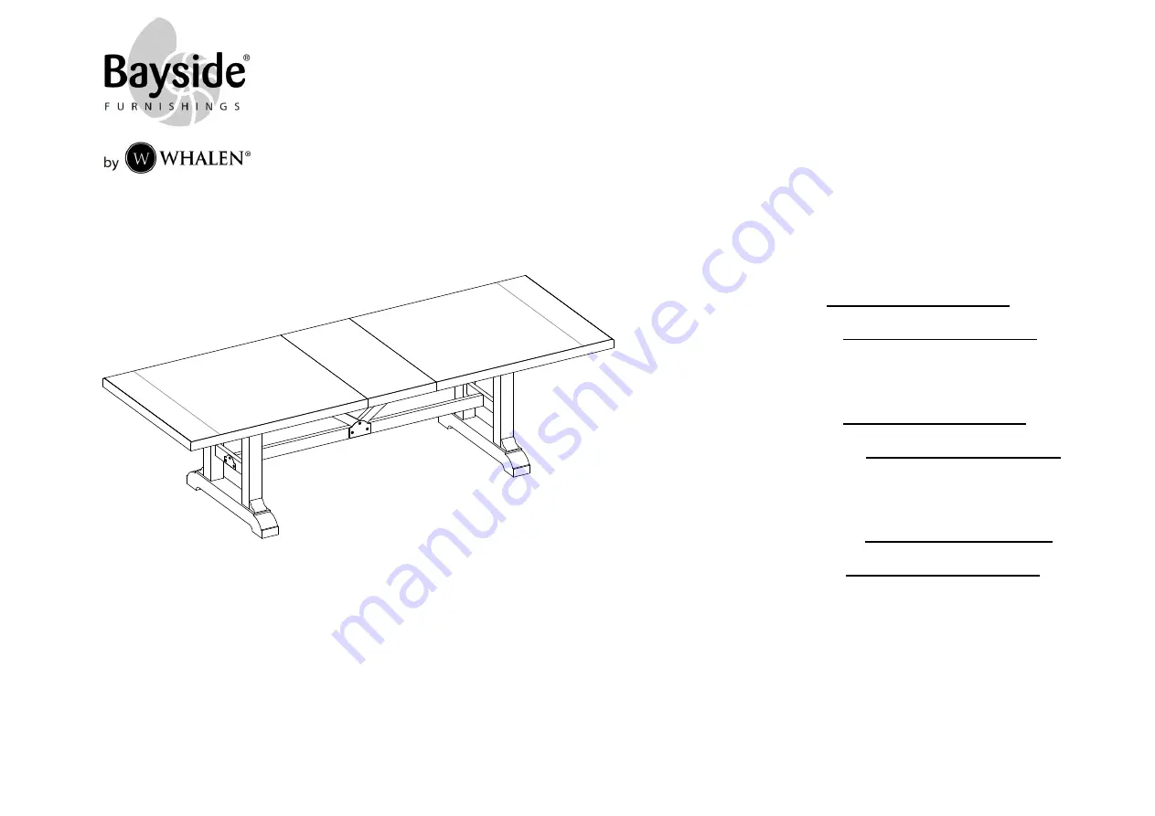 Bayside Furnishings CSC9PD-6 Manual Download Page 1