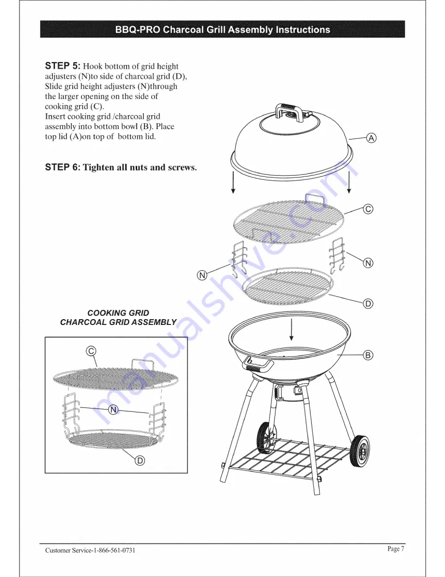 BBQ 16242 Use And Care Manual Download Page 7