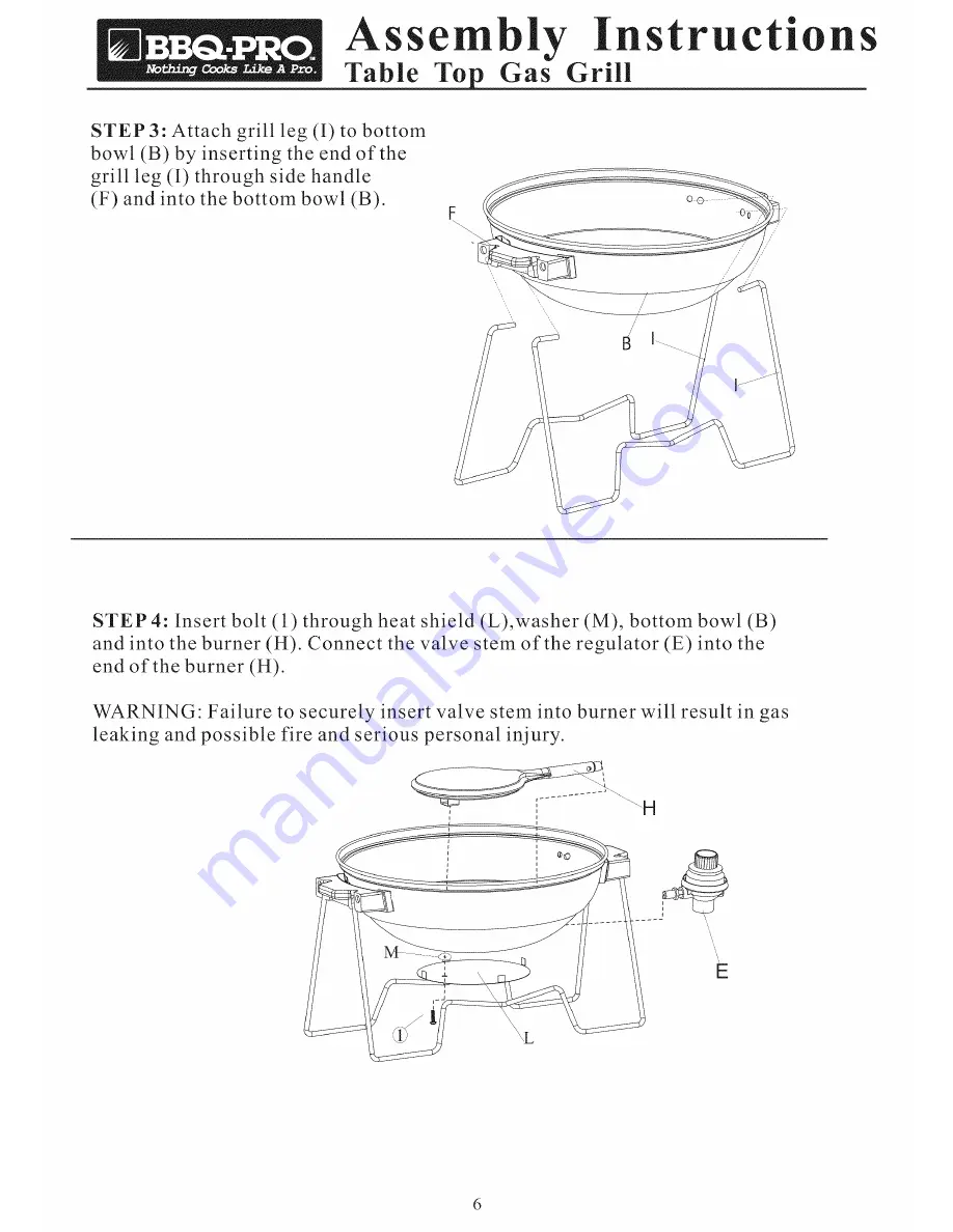 BBQ 640-03946564-6 Use And Care Manual Download Page 8