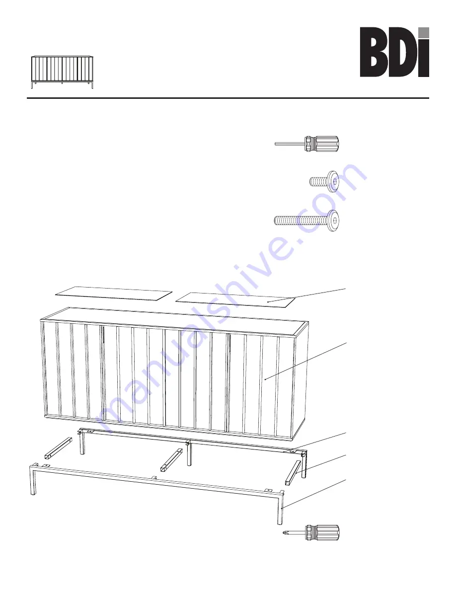 BDI COSMO CONSOLE 5729 Assembly Instructions Manual Download Page 1