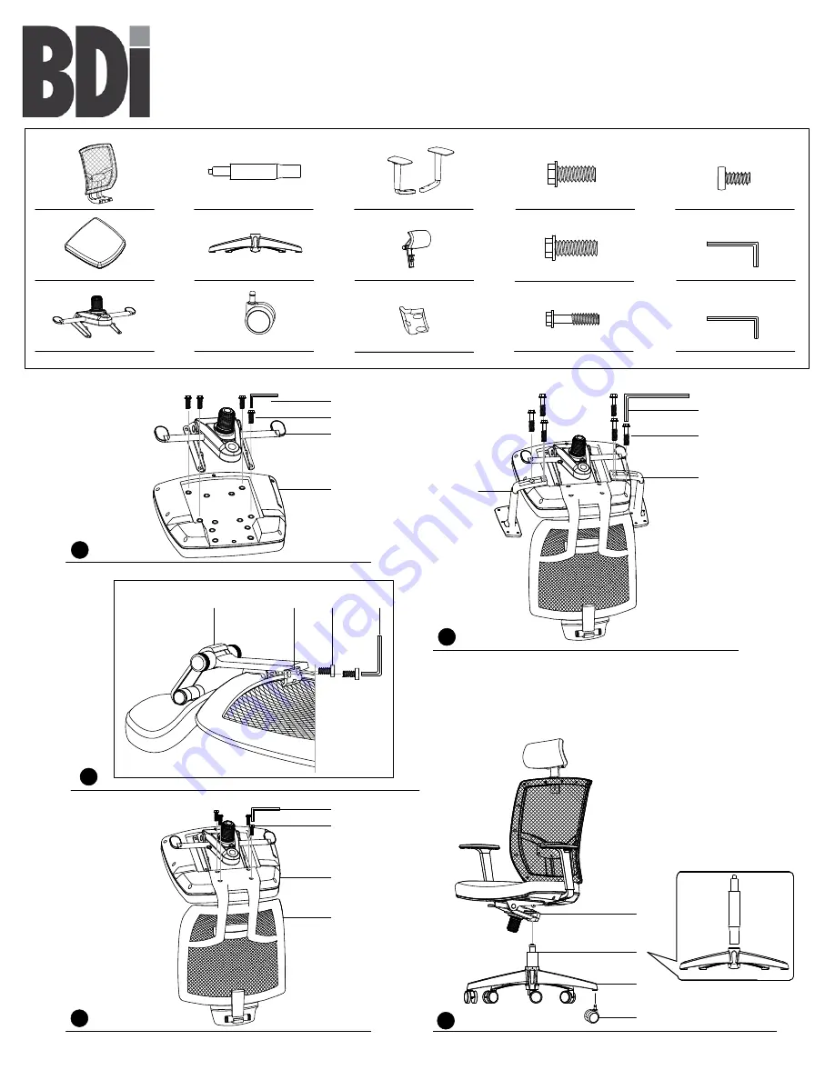 BDI TC-223 223DHF Assembly Instructions Download Page 1