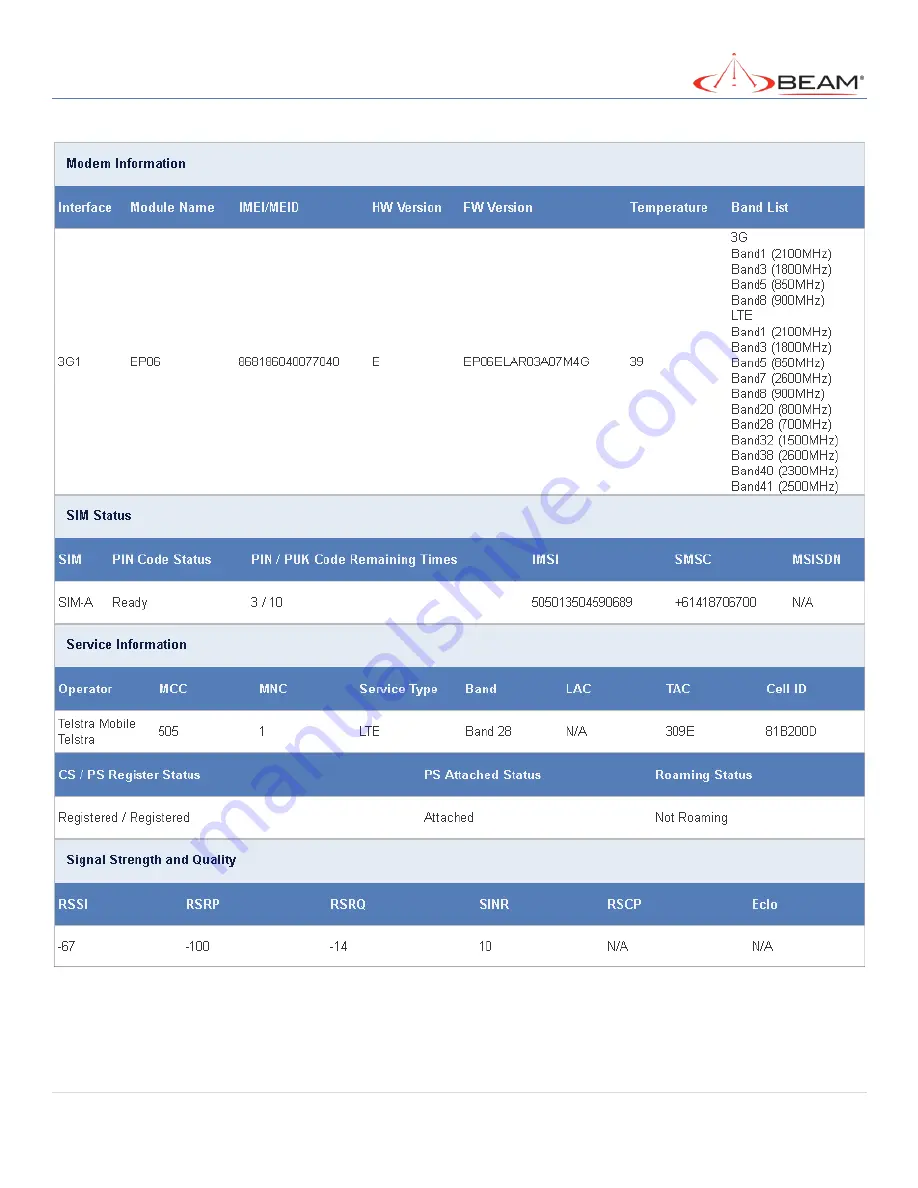 Beam MG200 Скачать руководство пользователя страница 31