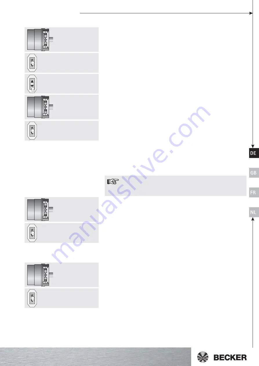 Becker 11PS Operating Instructions Manual Download Page 9