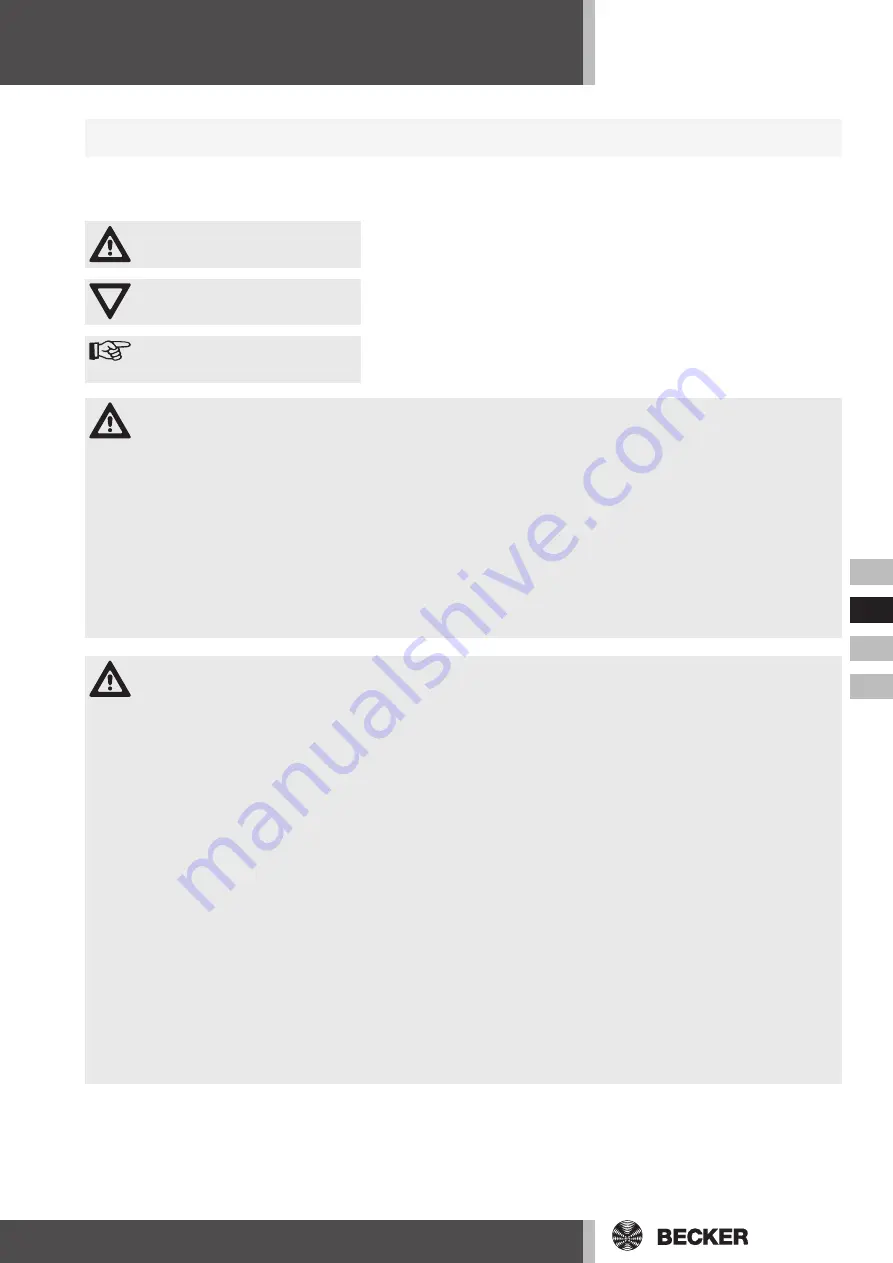 Becker R120/3G Operating Instructions Manual Download Page 11