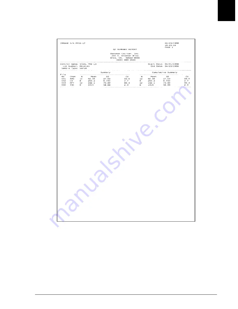 Beckman Coulter IMMAGE 800 Operation Manual Download Page 517