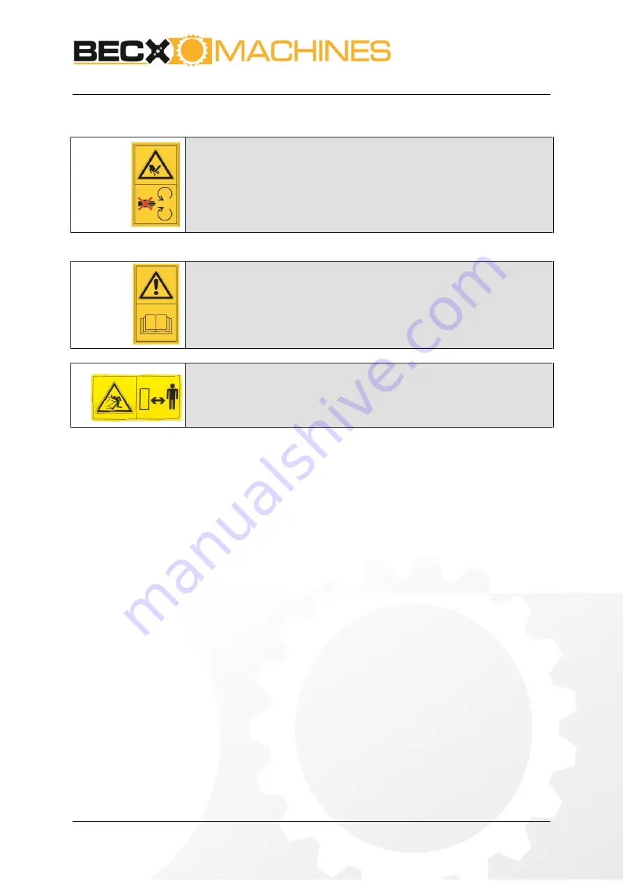 Becx Machines HS75HR User Manual Download Page 10